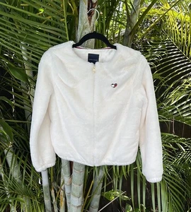 Tommy Hilfiger Faux Fur Girls Jacket Size Large 12/14 - Picture 1 of 8