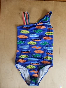 NWT HANNA ANDERSSON RAINBOW SURFBOARD ASYMMETRICAL O/P SWIMSUIT 150 12 $44 - Picture 1 of 4