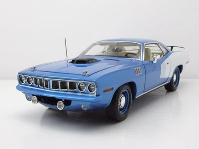 Plymouth Hemi Cuda 1971 Blu Bianco Modellino 1:18 Acme - Immagine 1 di 4