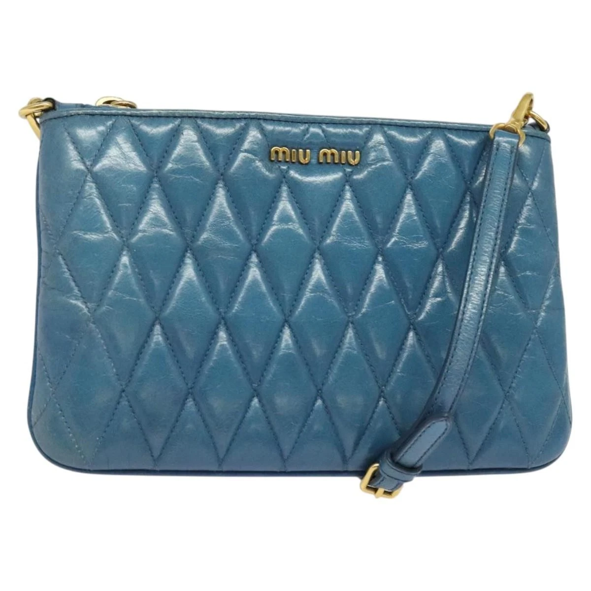 Miu Miu Leather Exterior Blue Bags & Handbags for Women for sale