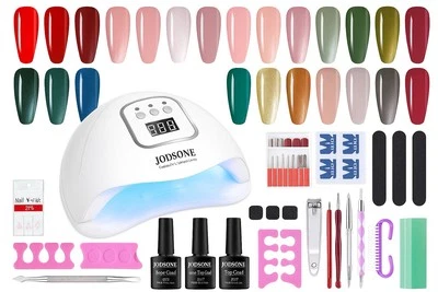 Kit Completo de Esmalte de Uñas en Gel con Lámpara de Uñas Taladro Esmalte de Uñas Kit de Inicio Foto 1 de 4