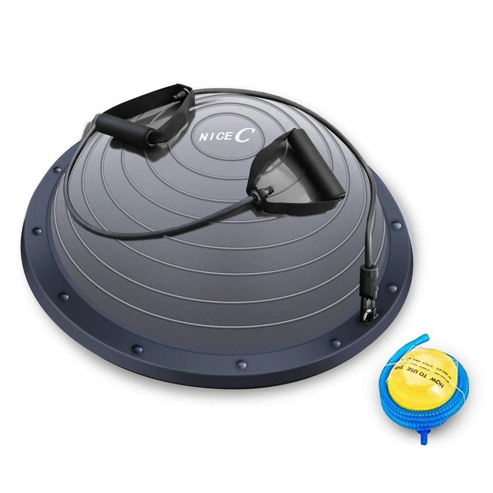 Balance Ball, Half Ball, Balance Ball, Exercise Workout Trainer, with Resista... - Image 1 of 4