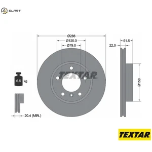 2x BRAKE DISC 92055605 FOR BMW N46 B20 CA/N42 B20 BZ 2.0L 4cyl 3 SERIES M42B18 - Picture 1 of 9