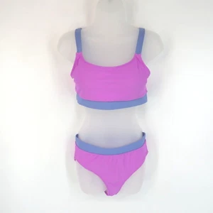 Bikini-Set Damen zweifarbig rosa & blau Medium neu ohne Etikett - Bild 1 von 3