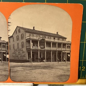 Stereoview Hazelton Pa- Mansion House Oak Hall Miller Turner Clothing Store 25a - Picture 1 of 3