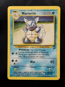 💥 Wartortle Non Holo 2000 Pokémon Base Set 2 WOTC Vintage Card # 63/130 LP - Picture 1 of 2