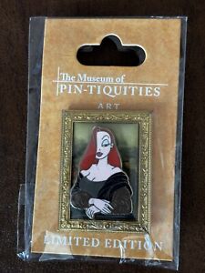 DISNEY WDW THE MUSEUM OF PIN-TIQUITIES JESSICA MONA LISA PIN ON CARD LE 750