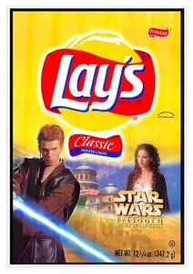 NUNCA USADO Star Wars Episodio II Anakin & Padme 2002 Bolso Frito-Lay ENMARCABLE - Imagen 1 de 2