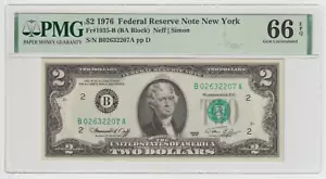 United States - 2 dollars, year 1976 - Gem UNC PMG 66 EPQ BANKNOTES - Picture 1 of 2