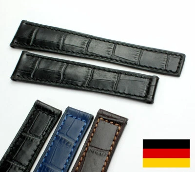 20 mm RIOS1931 compatible TAG Heuer cierre plegable Alemania cocodrilo cinta de estampado 20/16