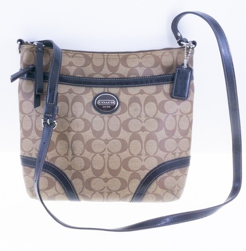 Borsa portadocumenti Coach F18926 Peyton Cross Body cachi mogano ottima