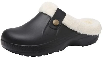 Damen Clogs Gefüttert Herren Winter Hausschuhe Wasserdicht Warme Pantoffeln P... - Bild 1 von 4