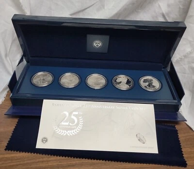Набор из 5 монет 2011 American Silver Eagle 25th Anniversary - Изображение 1 из 4