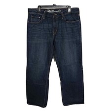 Old Navy Men's Jeans Size 36x31 Straight Leg Dark Wash Blue Denim Loose Relaxed
