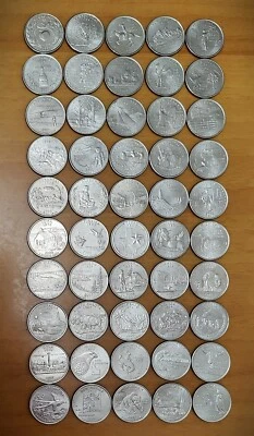US 1999-2008 50 State Quarters Coins Complete Set P - Image 1 of 2