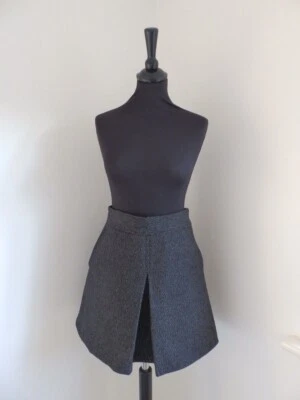 BNWT COS grey wool short high waist skirt with pleat detail SIZE 8 - Image 1 of 4