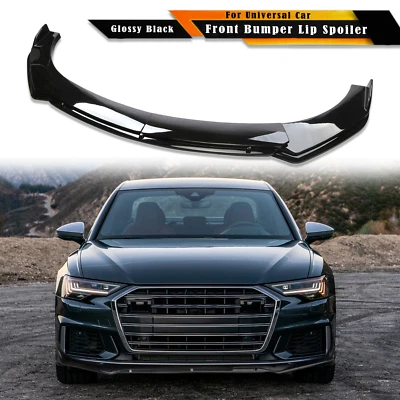 Universal Front Bumper Lower Lip Spoiler Splitter For Audi A3 A4 A5 A6 S3 S4 S6 - Image 1 of 4