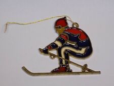 New listing
		Skier Ornament Christmas Tree Holiday Downhill Skiing Vintage Old Stained Glass