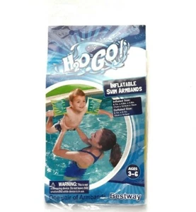 H2O Go inflable Niños Nadar Brazaletes Edades 3-6 Dolphin Print Verano Piscina Diversión - Imagen 1 de 4