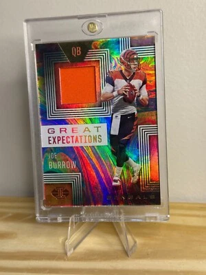 2020 Panini Illusions - Great Expectations Relics Joe Burrow #GE1 (MEM, RC) - Image 1 of 2