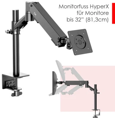GAMING MONITORHALTERUNG HYPERX ARMADA 66X81AA FÜR MONITORE BIS 32" 81.3cm A1 - Bild 1 von 4