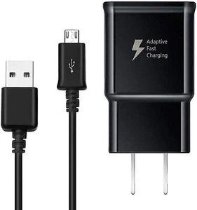 Cargador de pared rápido adaptativo para LG Prime 2 LG K40 LG Q60 5 FT cable micro USB - Imagen 1 de 3