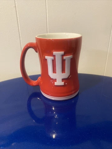 Indiana Hoosiers Football Coffee Mug 3D Raised Logo Red Cup Cover