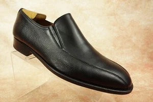 Zapatos mocasines venecianos con puntera de bicicleta sin cordones de cuero negro Magnanni para hombre talla 10,5 M - Imagen 1 de 10