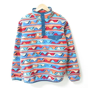Patagonia SYNCHILLA SNAP-T PULLOVER fleece blouson kids XL multi-color Kids USED - Picture 1 of 12