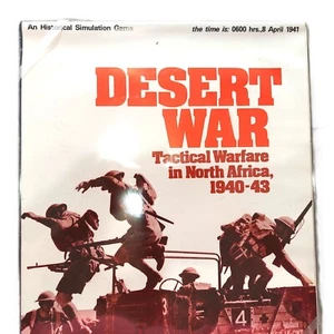 NUEVO JUEGO DE GUERRA TÁCTICA SPI 1973 DESERT WAR SIN PERFORAR, COMPLETO, PAQUETE PLANO/BANDEJA - Imagen 1 de 14