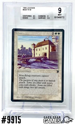 MTG Moat - BGS 9 - #9915, NM-Mint, English Legends - Image 1 of 2