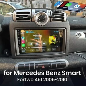 9" Android 14 Autoradio GPS carplay für Mercedes Benz Smart Fortwo 451 2005-2010 - Bild 1 von 17