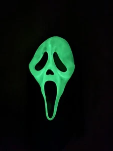 Vintage Scream Ghost Face Mask S9206 Easter Unlimited Fun World Glow In The Dark - Picture 1 of 10