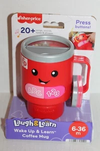 Fisher-Price Wake Up & Learn Coffee Mug Baby Toy with Music 6-36 Months NEW - Picture 1 of 4