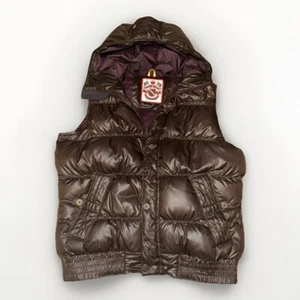 Helly Hansen Medium hooded Down Puffer Vest Down goose Jacket Women Vintage - Picture 1 of 11
