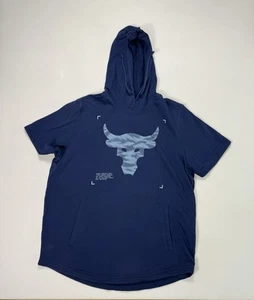 Under Armour Project Rock Mens Hoodie Men Large Sleeveless Gym Training Pocket - Picture 1 of 9