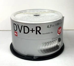Nexxtech 16x DVD+R 4.7GB 120 Min Video Multi-Speed up to 16x - 50 Pack - Picture 1 of 4