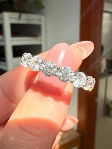 3.04Ct Round Cut IGI Certified Lab Grown Diamond Wedding Ring 14K White Gold - Picture 1 of 8