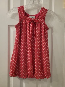 VESTIDO IZ BYER ROSA CON LUNARES BLANCOS NIÑA TALLA 6X USADO - Imagen 1 de 4