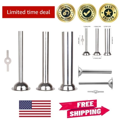 Tubos de embutido de salchichas de acero inoxidable - tamaños versátiles para todas las necesidades Foto 1 de 4