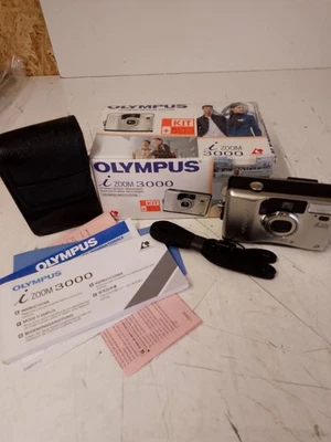 Olympus I Zoom 3000 Camera Original Box Manual Carry Case With Strap - Image 1 of 4