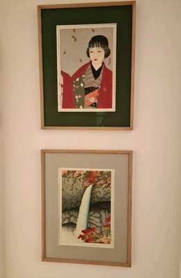 Kegon Falls by KAWASE HASUI (1974) | FRAMED ORIGINAL JAPANESE WOODBLOCK - Image 1 of 4