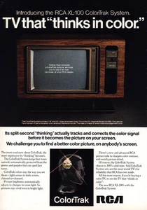 1975 RCA ColorTrak: TV That Thinks In Color Vintage Print Ad - Picture 1 of 1