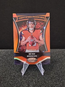 2024 Panini Certified - Certified Rookies Bo Nix #5 Mirror Orange /149 (RC) - Picture 1 of 3