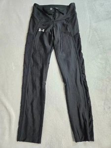 Under Armour Womens Sweatpants Joggers Size Small Heatgear Black Side Lined Pant - Picture 1 of 11