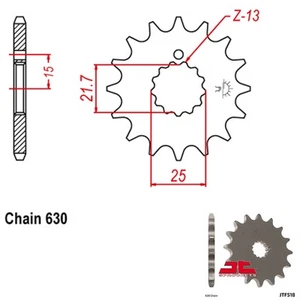 JT Sprockets Countershaft Sprocket 630 Pitch 13 Tooth Suzuki GS1100E (1980-1983) - Picture 1 of 2