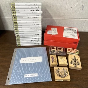 Lot of 20+ Stampin' Up! Clear, Cling, Photopolymer, And Wood - Spring, Flowers - Picture 1 of 9