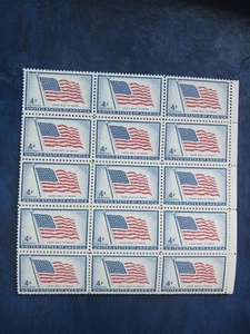 U. S. Flag block of 15 #1094 - Picture 1 of 1