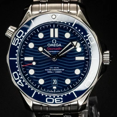 2025 Omega Seamaster дайвер 300 М 210.30.42.20.03.001 Blue Wave Auto42 мм сталь B&P - Изображение 1 из 4