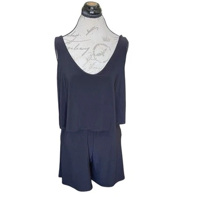 Romper feminino Annalee + Hope pequeno em camadas top duas peças look roupa data noite  - Imagem 1 de 4